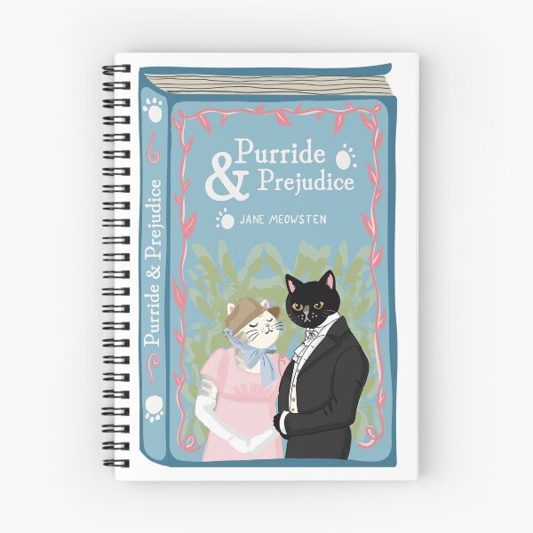 Item preview, Pride and Prejudice Cat Print, Jane Austen Wall Art, Book Lover Gift, Literary Cat Art, Bookish Decor, Cat Lover Gift designed and sold by booksnbobs.