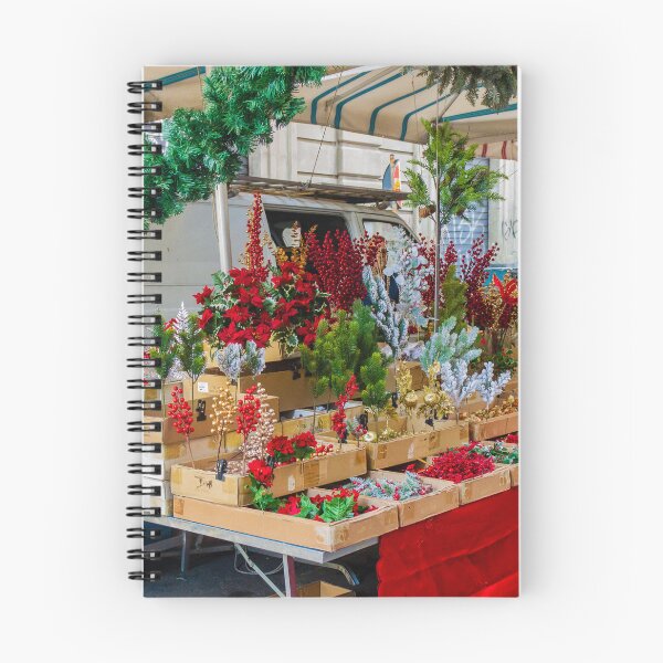 Item preview, Festive Flower Market Stall Display With Wreaths, Colorful Arrangements, Seasonal Decor, And Vibrant Flora's designed and sold by Nmallia.