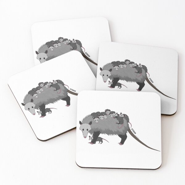 Item preview, Opossum with joeys designed and sold by LORDWOLFOFTHEWOODS-WORKS.