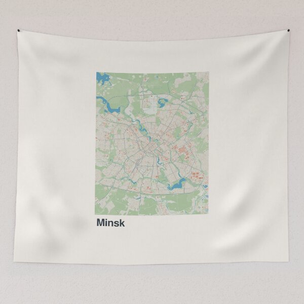 Item preview, Minsk Minimalistic Map Art designed and sold by MapsNerd.
