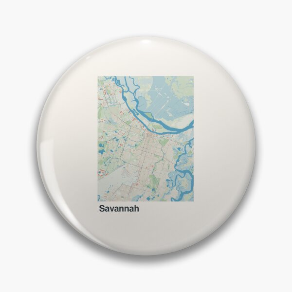 Item preview, Savannah Minimalistic Map Art designed and sold by MapsNerd.