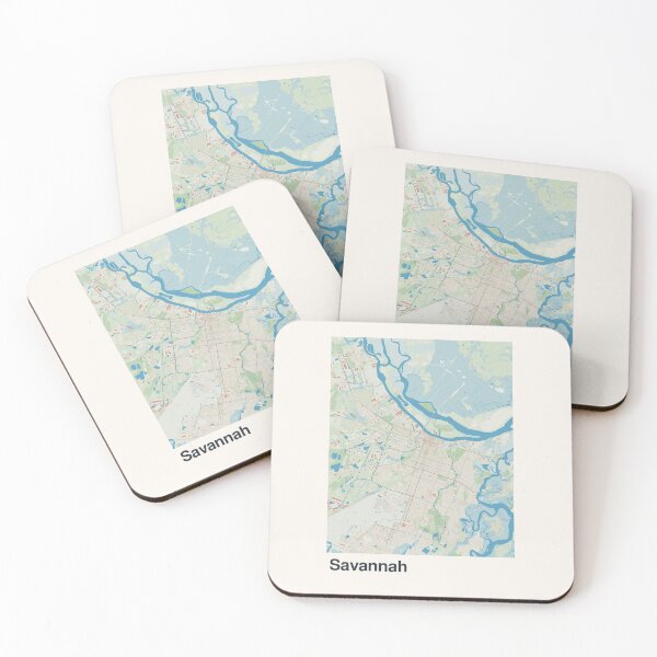 Item preview, Savannah Minimalistic Map Art designed and sold by MapsNerd.