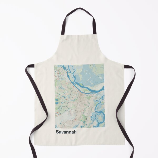 Artikelvorschau, Minimalistische Kartenkunst der Savannah entworfen und verkauft von MapsNerd.