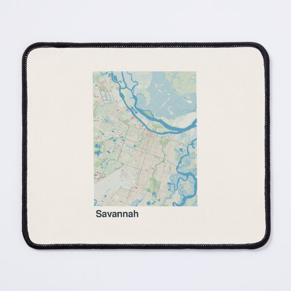 Item preview, Savannah Minimalistic Map Art designed and sold by MapsNerd.