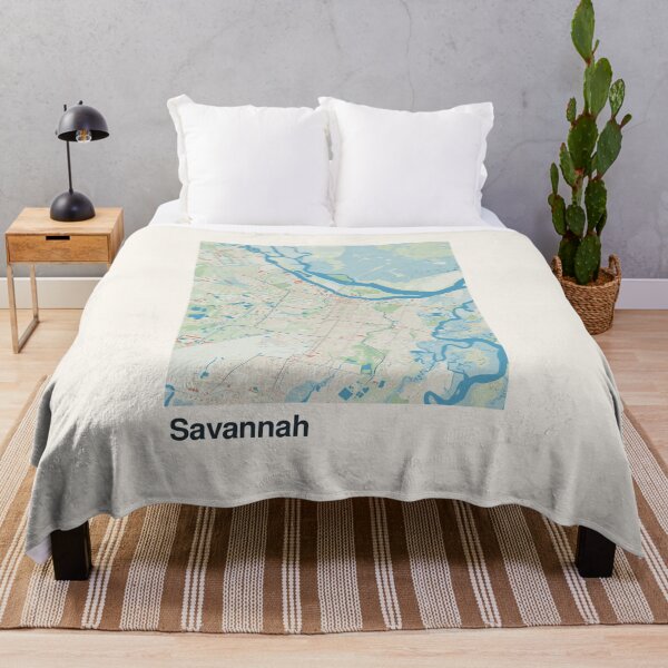 Item preview, Savannah Minimalistic Map Art designed and sold by MapsNerd.
