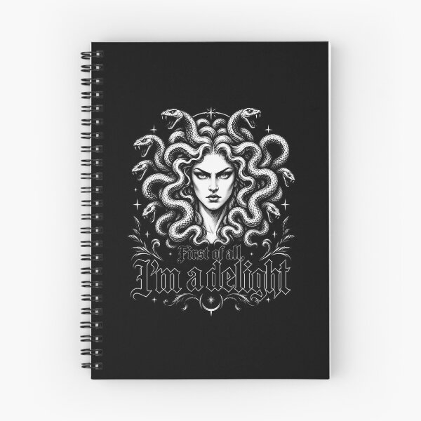 Item preview, First of All, I'm a Delight, Funny Halloween Medusa Quote, Sarcastic Spooky Humor, Sassy Mythology Aesthetic, Gothic Halloween Gift designed and sold by Cchotlan.