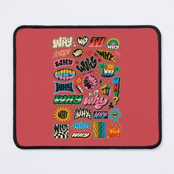 Item preview, "WHY" Typography Sticker Design designed and sold by BurunaMD.