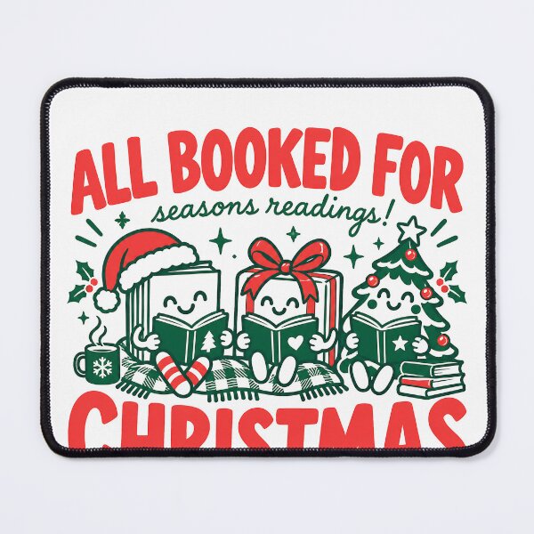 Item preview, All Booked For Christmas Cute Christmas Book Lover Reading designed and sold by LandFinStudio.