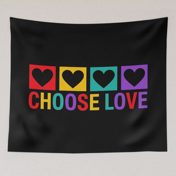 Item preview, ​Colorful Retro Choose Love Hearts Pop Art Design designed and sold by ANJ Creative Designs.