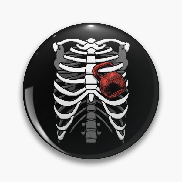 Item preview, Kettlebell Heart Skeleton Ribcage Halloween Gym Workout designed and sold by GrandeDuc.
