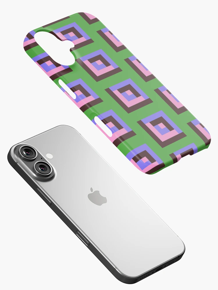 Thumbnail 2 of 4, iPhone Case, Pastel Geometric Square Pattern designed and sold by RACDesignStudio.