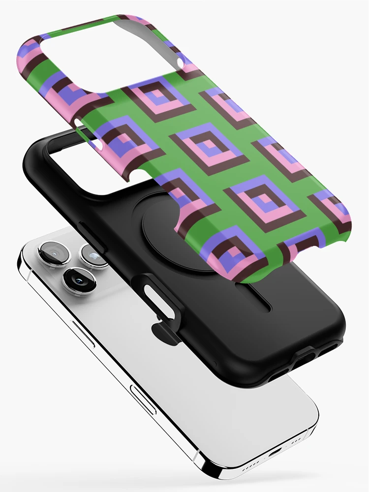 Thumbnail 2 of 4, iPhone Case, Pastel Geometric Square Pattern designed and sold by RACDesignStudio.