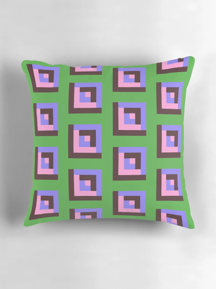 Thumbnail 3 of 4, Pillow, Pastel Geometric Square Pattern designed and sold by RACDesignStudio.
