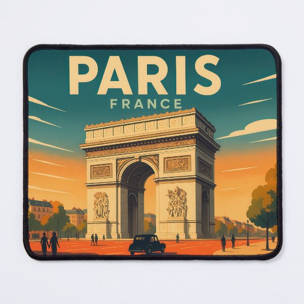 Item preview, Paris – Arc de Triomphe Vintage Travel Poster - Urban Retro Design designed and sold by Earth Celebration Designs.