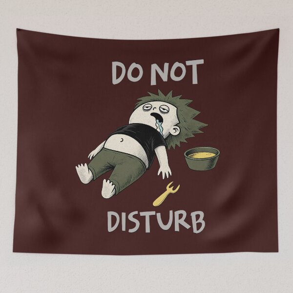 Item preview, Do Not Disturb Funny Food Coma Cartoon designed and sold by TshirtsOnline-.