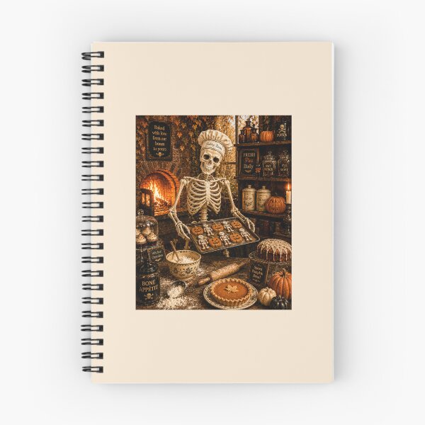 Item preview, Baking Bones — Cozy Halloween Skeleton Baker designed and sold by Novel Works Studio.