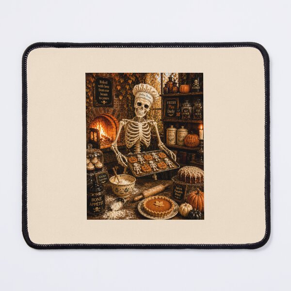 Item preview, Baking Bones — Cozy Halloween Skeleton Baker designed and sold by Novel Works Studio.
