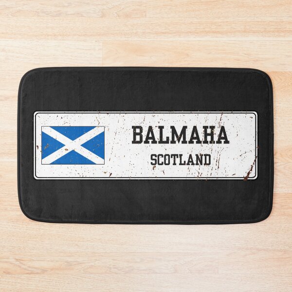 Item preview, Balmaha Scotland Vintage Street Sign Rusted Metal Plate designed and sold by jeshands.