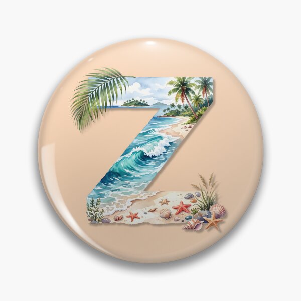 Item preview, Coastal Initial Z – Beach & Ocean Monogram Design designed and sold by Sea Gem.