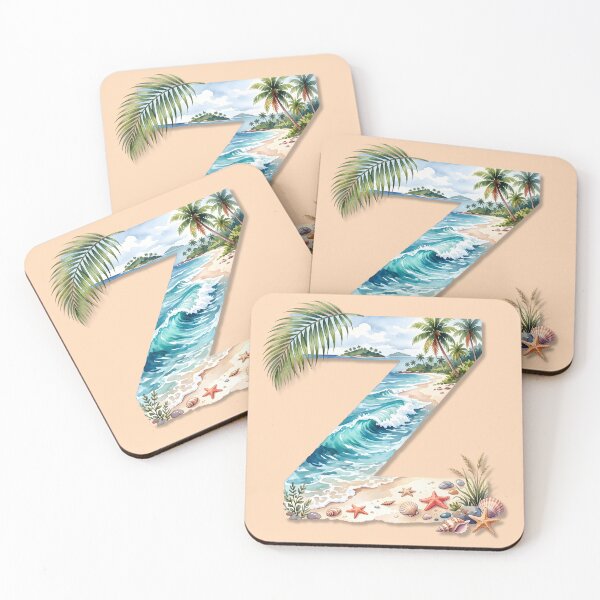 Item preview, Coastal Initial Z – Beach & Ocean Monogram Design designed and sold by Sea Gem.