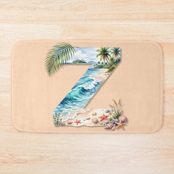 Item preview, Coastal Initial Z – Beach & Ocean Monogram Design designed and sold by Sea Gem.