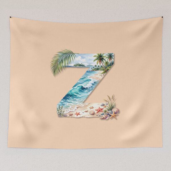 Item preview, Coastal Initial Z – Beach & Ocean Monogram Design designed and sold by Sea Gem.