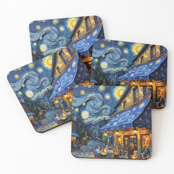Item preview, Starry Night Café Terrace | Van Gogh Style Art designed and sold by Artsy Universe.