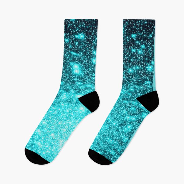 Item preview, Teal Galaxy Sparkle Stars Ombre designed and sold by 2sweetsDesign.