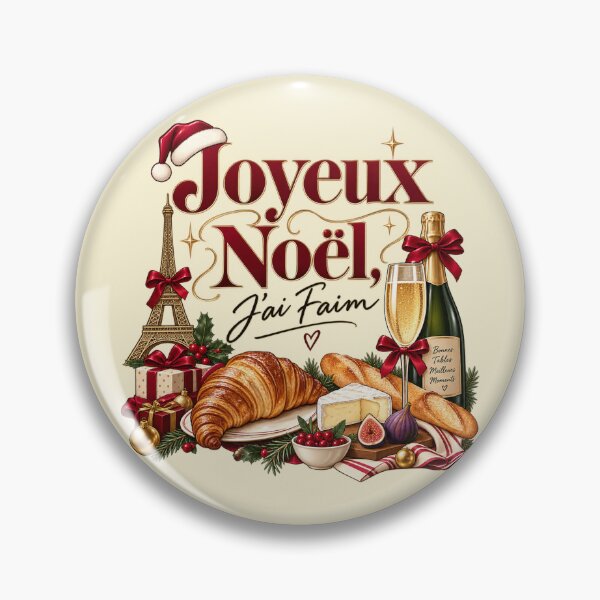 Item preview, Joyeux Noël, J’ai Faim – French Christmas Foodie Parisian Design designed and sold by warlistop.