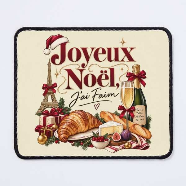 Item preview, Joyeux Noël, J’ai Faim – French Christmas Foodie Parisian Design designed and sold by warlistop.