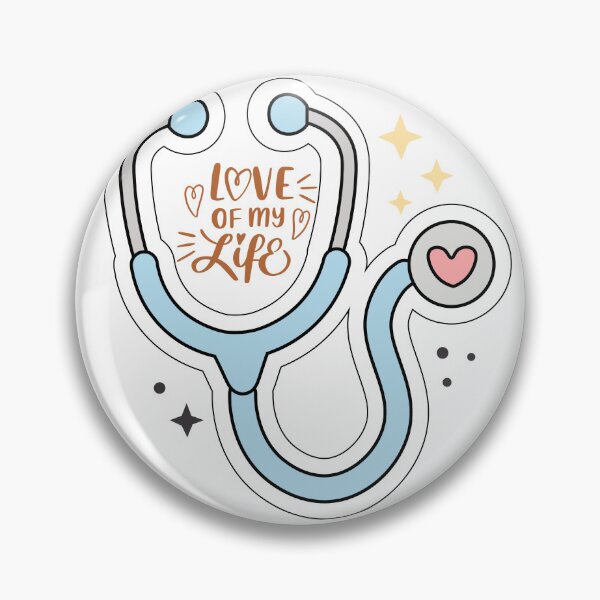 Item preview, Love of My Life Stethoscope Sticker - Cute Medical & Nurse Life Design designed and sold by RAJASWARSTORE.