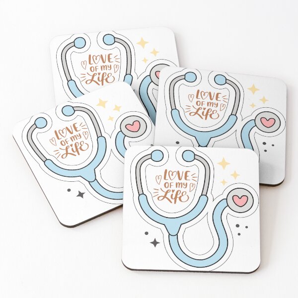 Item preview, Love of My Life Stethoscope Sticker - Cute Medical & Nurse Life Design designed and sold by RAJASWARSTORE.