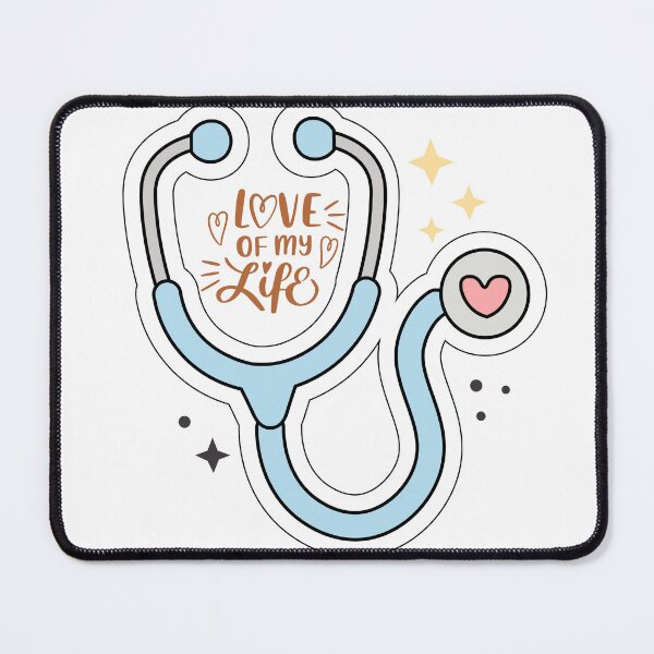 Item preview, Love of My Life Stethoscope Sticker - Cute Medical & Nurse Life Design designed and sold by RAJASWARSTORE.