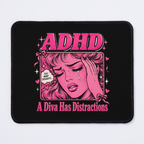 Item preview, Funny ADHD, A Diva Has Distractions, Dizzy Star and Spinning Bright Ideas, Sarcastic ADHD Humor, Cute Gift for Women designed and sold by Cchotlan.