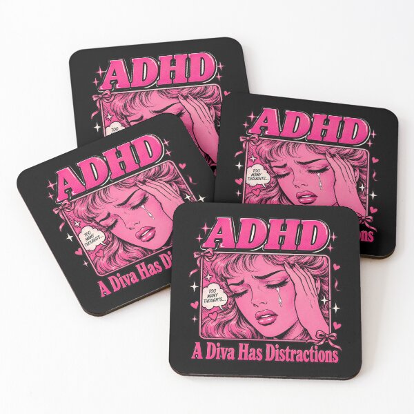 Item preview, Funny ADHD, A Diva Has Distractions, Dizzy Star and Spinning Bright Ideas, Sarcastic ADHD Humor, Cute Gift for Women designed and sold by Cchotlan.