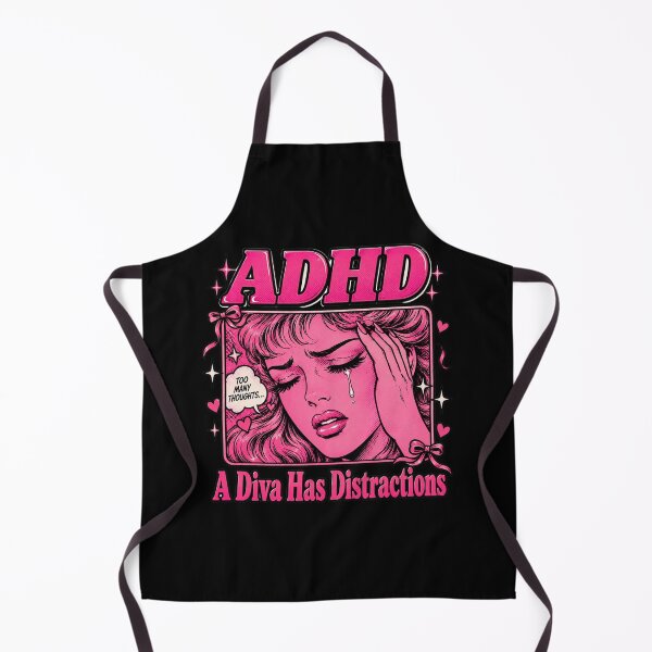 Item preview, Funny ADHD, A Diva Has Distractions, Dizzy Star and Spinning Bright Ideas, Sarcastic ADHD Humor, Cute Gift for Women designed and sold by Cchotlan.