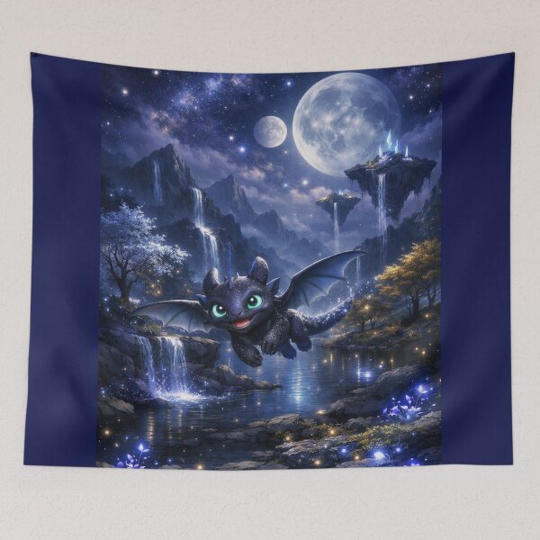 Item preview, Flying dragon in a fairytale landscape designed and sold by Eyden59.