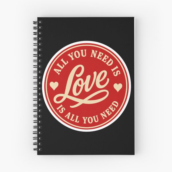 Item preview, All You Need Is Love Retro Red Circular Emblem designed and sold by Vision Crafted.