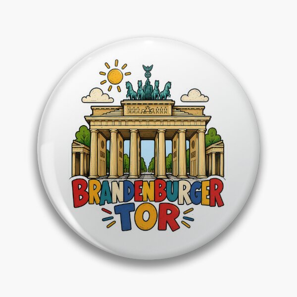 Item preview, Brandenburg Gate Berlin – Colorful German Landmark Comic Art designed and sold by Earth Celebration Designs.