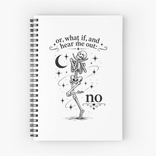 Item preview, Funny Skeleton, Or What If Hear Me Out No, Sarcastic Introvert, Gothic Halloween, Funny Spooky Gift  designed and sold by Cchotlan.