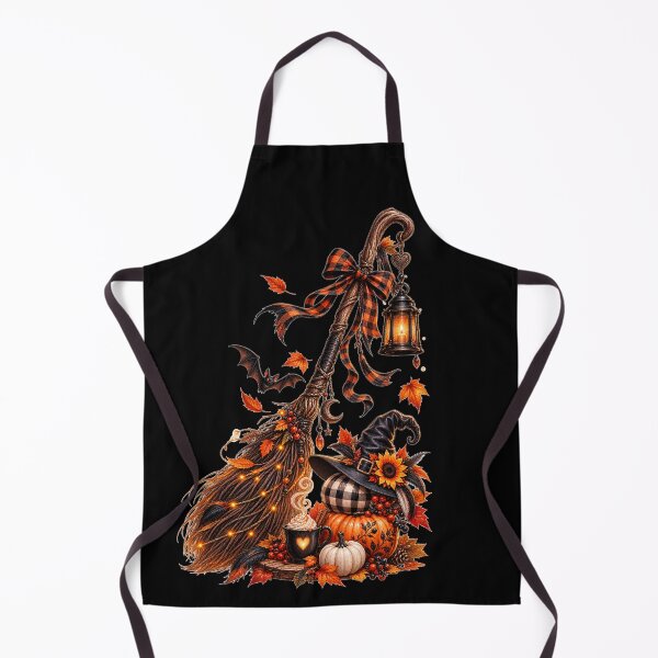 Item preview, Cozy Witch Broom Autumn Halloween Design designed and sold by Wild Ink Studio by Barbara.