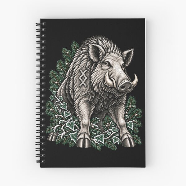 Item preview, Gullinbursti – Sacred Yule Boar with Ingwaz Rune designed and sold by Anyshca.