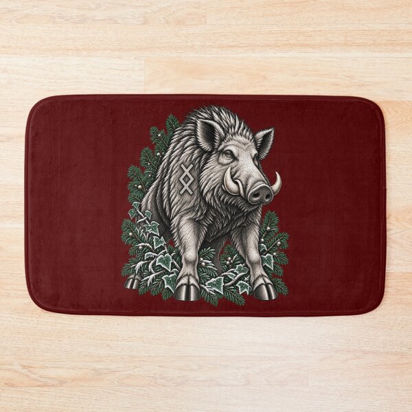 Item preview, Gullinbursti – Sacred Yule Boar with Ingwaz Rune designed and sold by Anyshca.