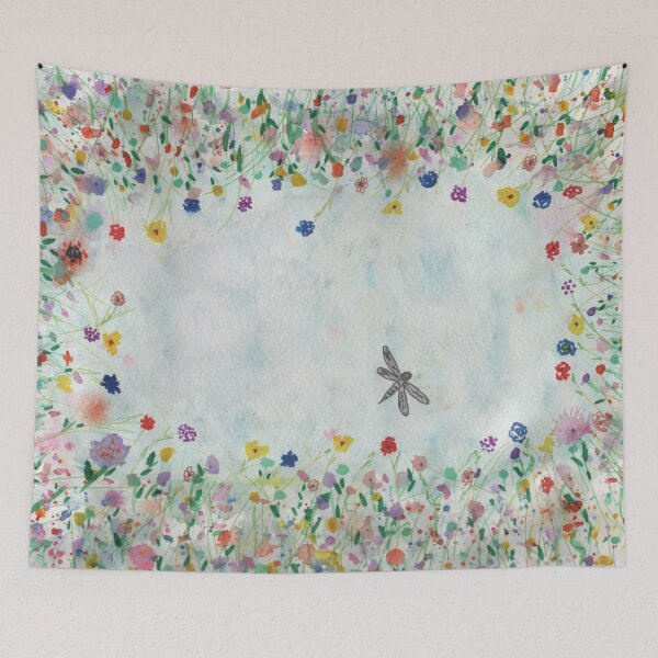 Item preview, Flowers & Dragonfly designed and sold by SunnyOneStudio.