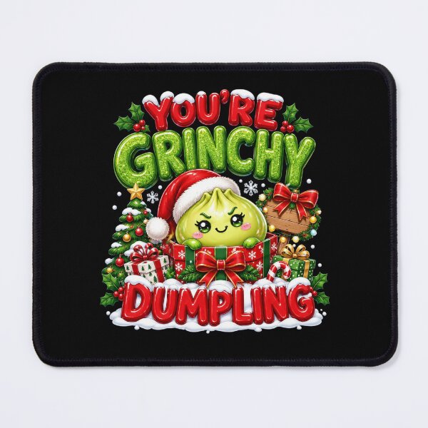 Item preview, Grincy Christmas Glitter Dumpling You're Grinchy Cute Green Christmas Character Funny Holiday designed and sold by CatiaStudioArt.