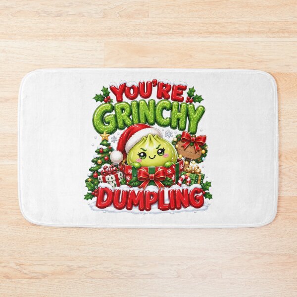 Item preview, Grincy Christmas Glitter Dumpling You're Grinchy Cute Green Christmas Character Funny Holiday designed and sold by CatiaStudioArt.