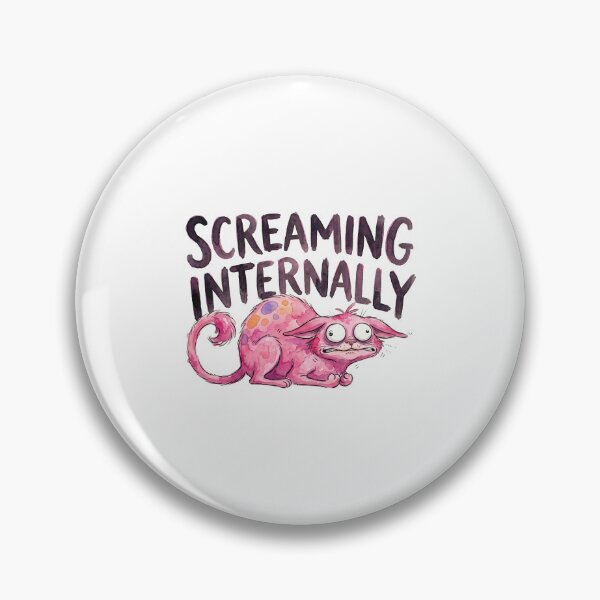 Item preview, Screaming Internally Pink Cat designed and sold by septii.