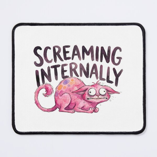 Item preview, Screaming Internally Pink Cat designed and sold by septii.