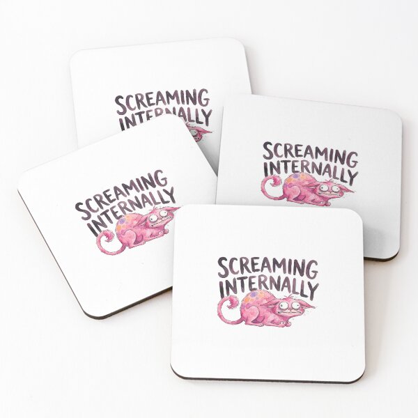 Item preview, Screaming Internally Pink Cat designed and sold by septii.