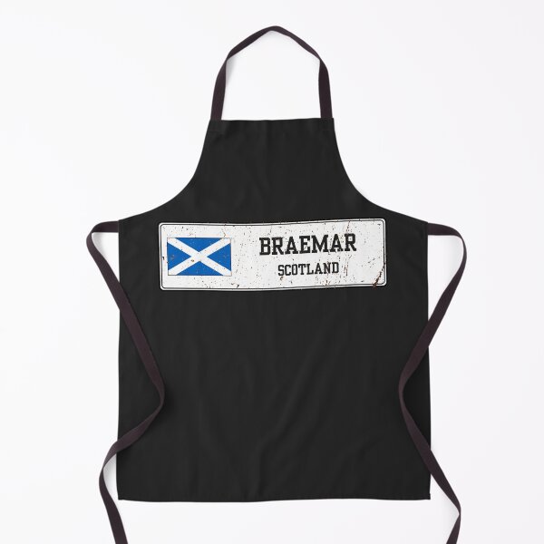 Item preview, Braemar Scotland Vintage Street Sign Rusted Metal Plate designed and sold by jeshands.